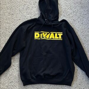 DeWalt Black Hoodie with Yellow Logo